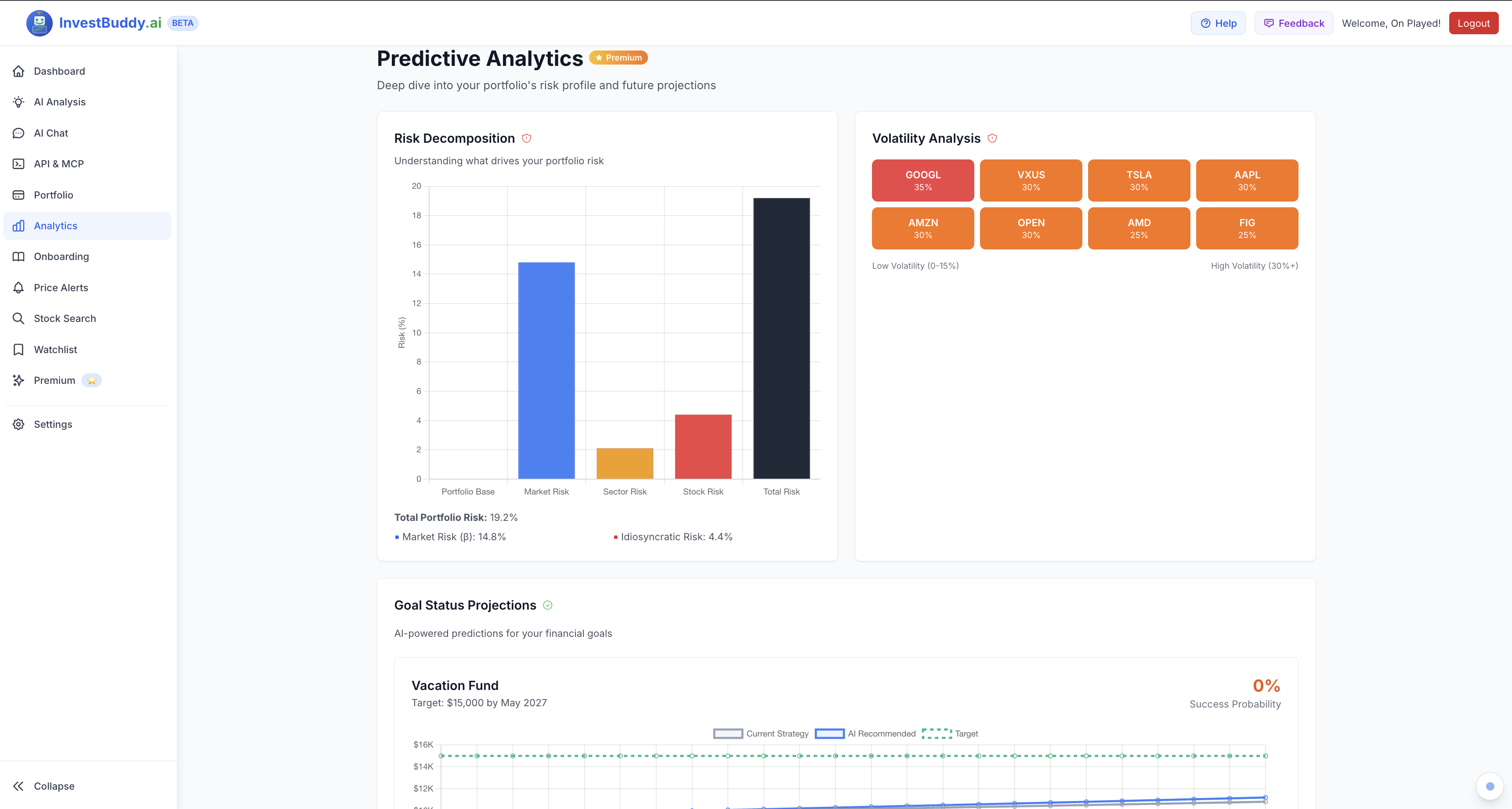 InvestBuddy.ai Dashboard Preview 1