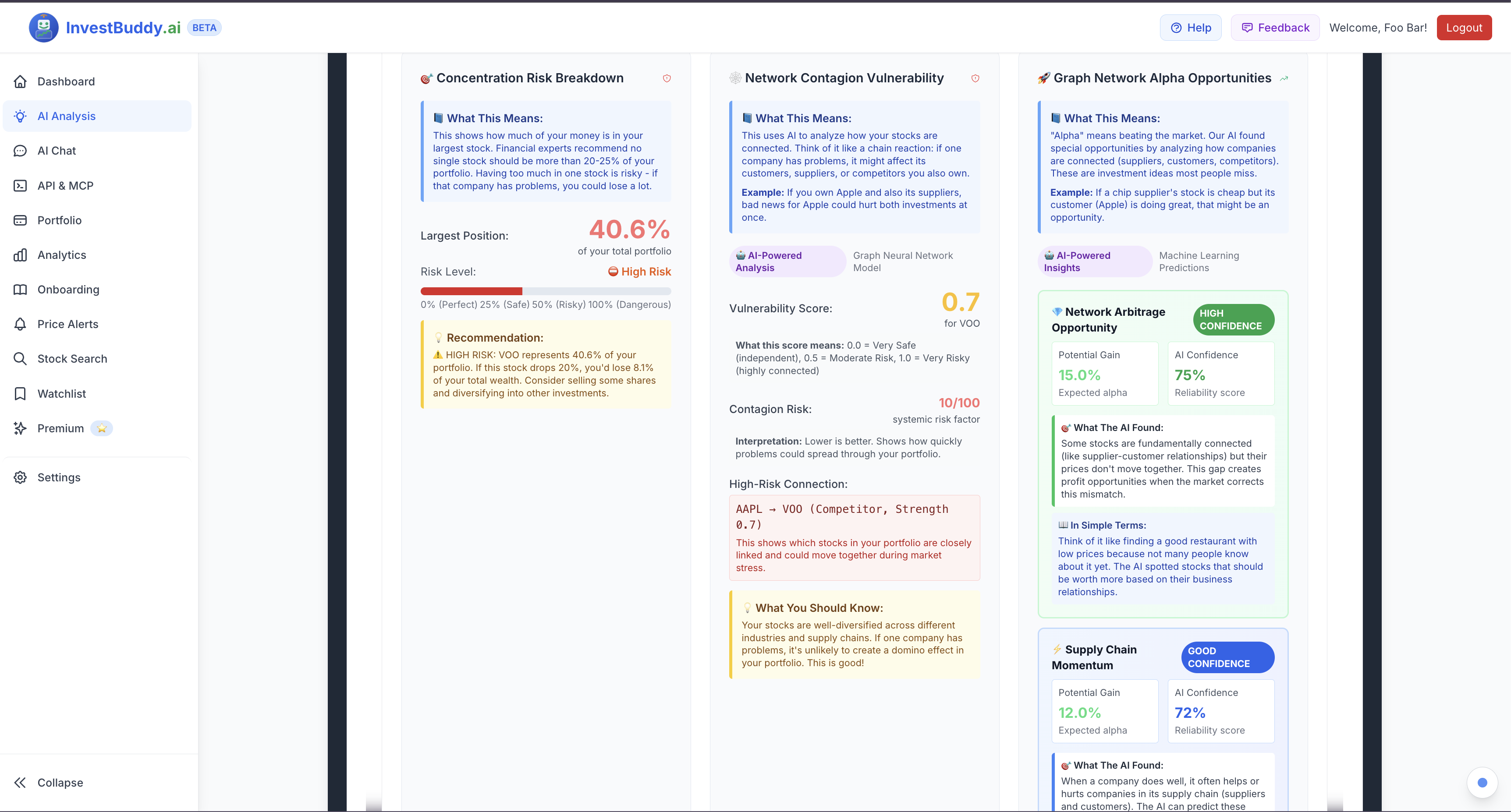 InvestBuddy.ai Dashboard Preview 2