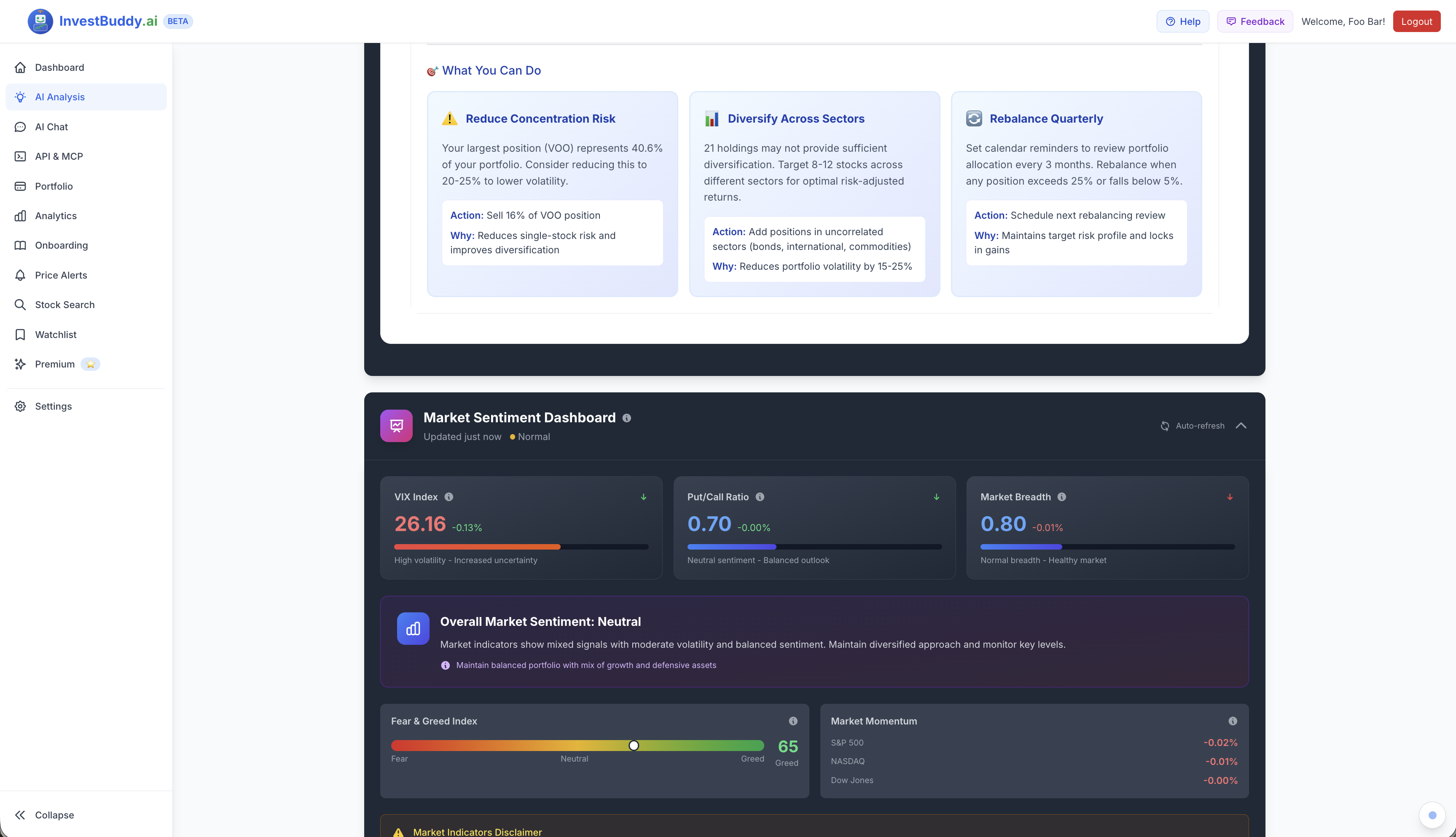 InvestBuddy.ai Dashboard Preview 4
